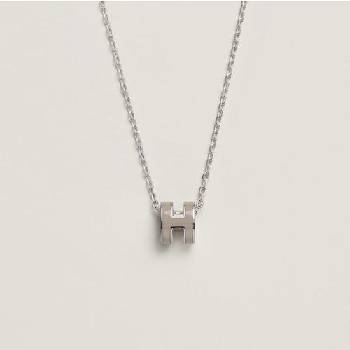 18K Mini Pop Hermes Grey Necklace