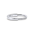 18K Tiffany Lock Diamonds White Gold Ring
