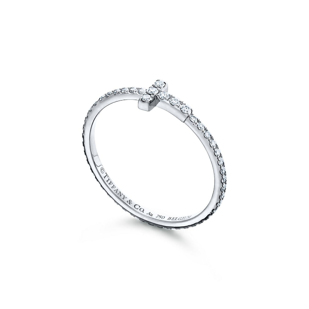18K Tiffany Diamond Wire  Ring