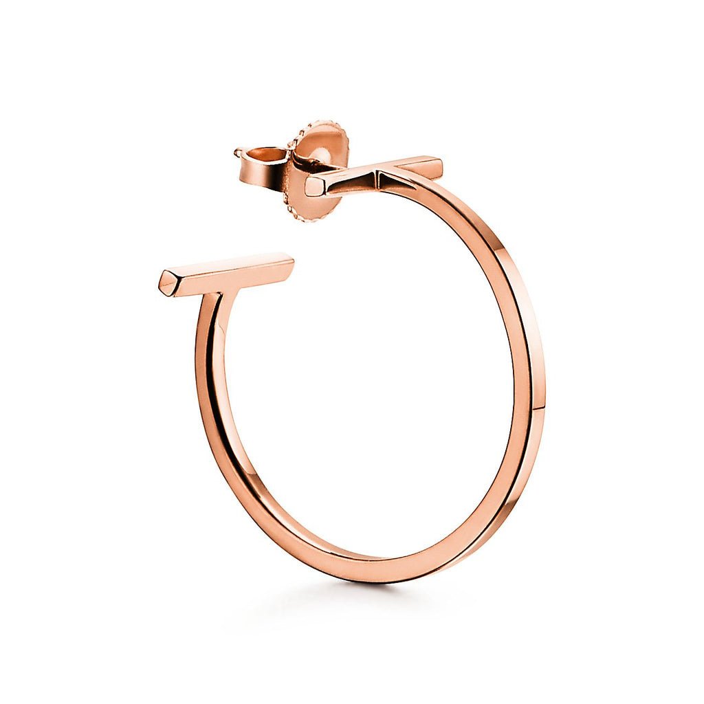 18K Tiffany Hoop Earrings