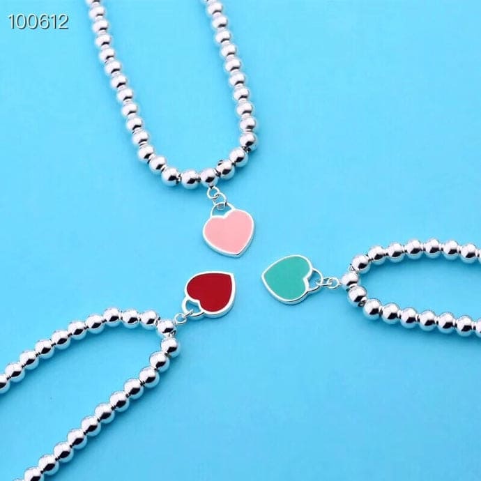 18K Return to Tiffany Blue Heart Tag Bead Bracelet