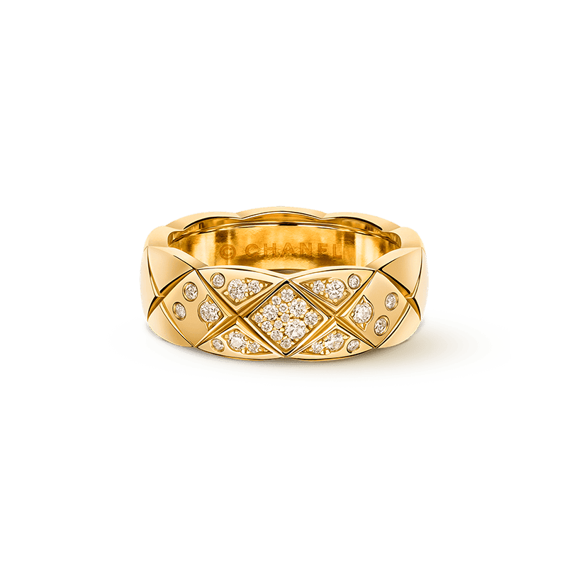18K Yellow Gold  Chanel Coco Crush Diamonds Ring