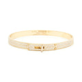 18K Yellow Gold Kelly Diamonds Hermes Bracelet