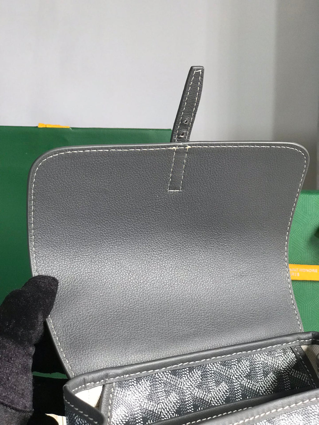 ALPIN MINI BACKPACK 21 IN GRAY LAMBSKIN AND GOYARDINE CANVAS