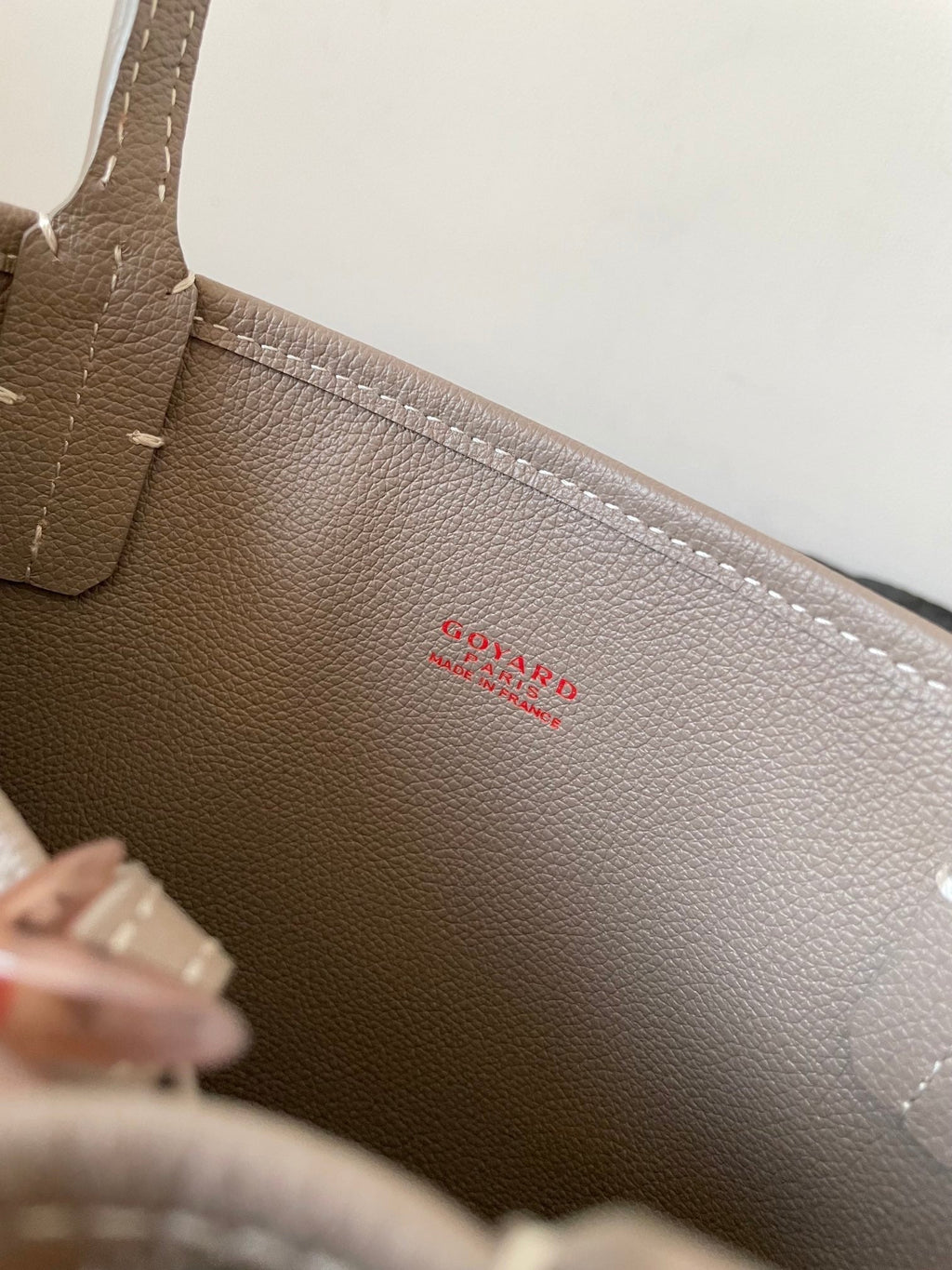 ANJOU MINI BAG 20 IN GREY MIX GREEN GOYARDINE CANVAS AND CALFSKIN