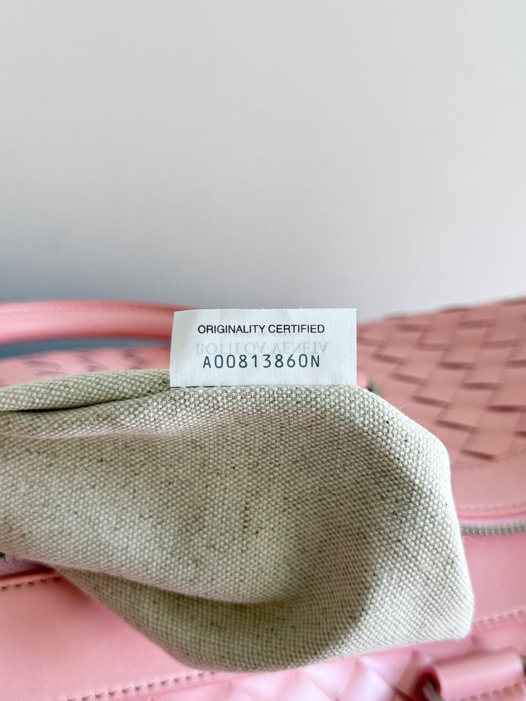 BOTTEGA VENETA 25S INTRECCIATO CABIN DUFFLE 55 IN LIGHT PINK CALFSKIN