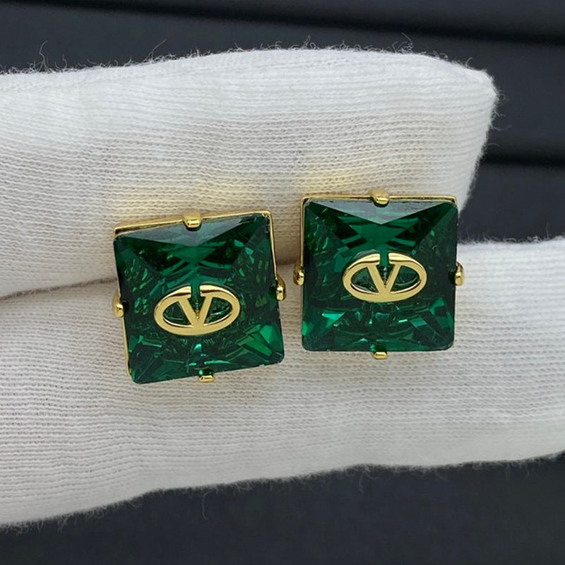 18K Valentino Valentino Color Crystal Earrings