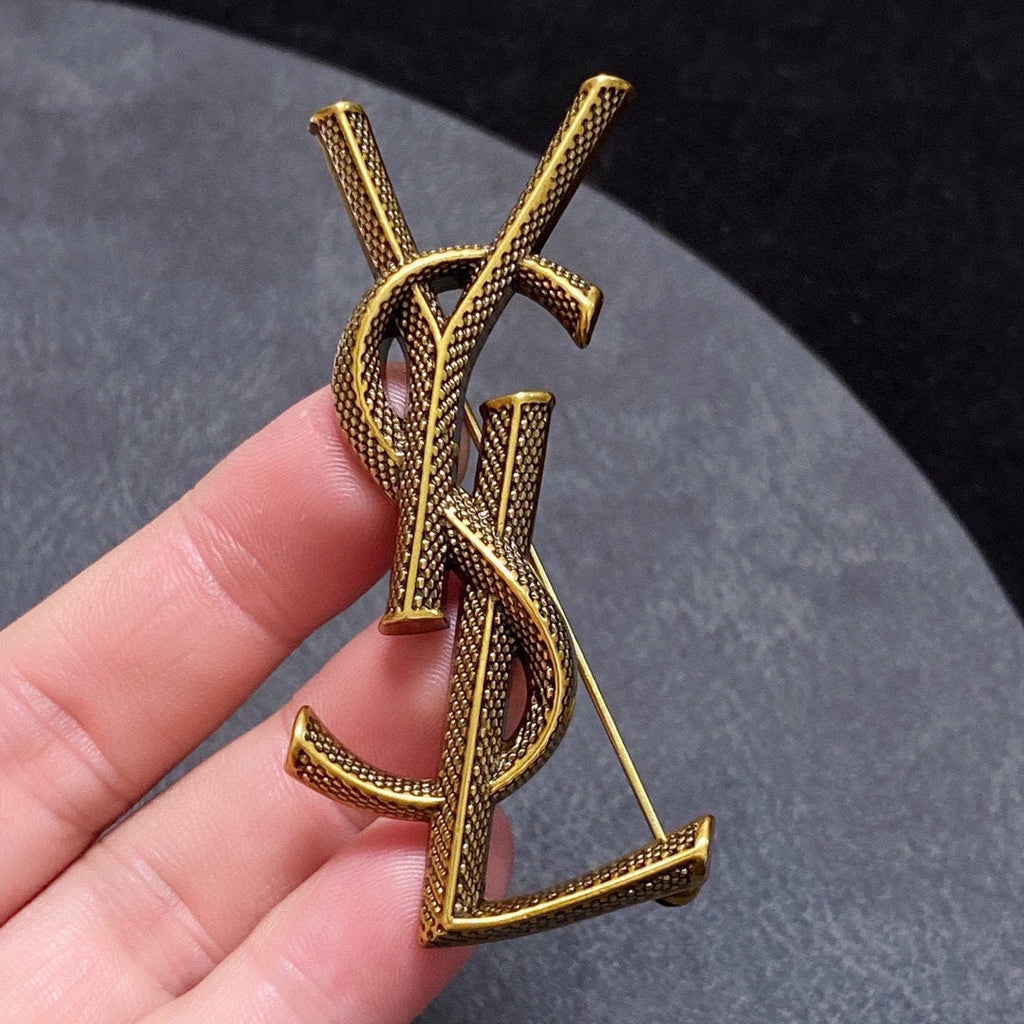 18K YSL Classic Brooch