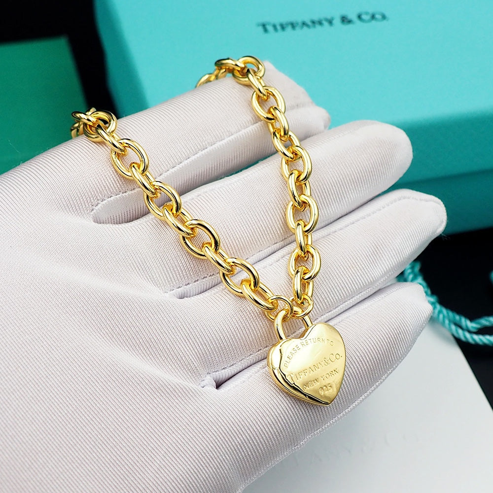 18K Tiffany Tag Chain Bracelet