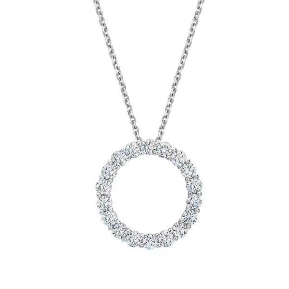 18K Tiffany Circle Diamonds Necklace