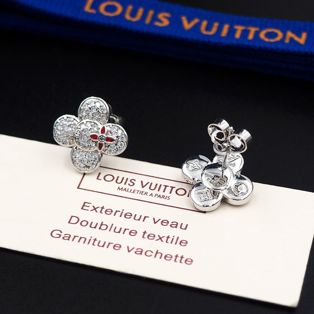 18K Louis Vuitton Vivienne Diamond Earrings