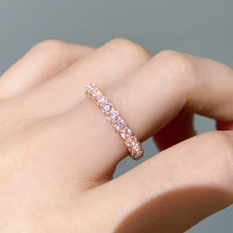 18K Tiffany Pink Crystal Ring