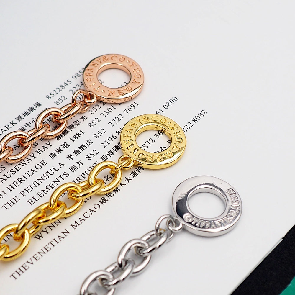 18K Tiffany Tag Chain Bracelet