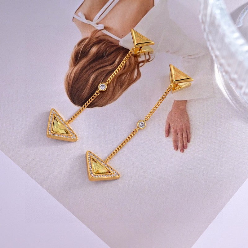 18K Prada Eternal Gold Semi-Precious Stones Earrings