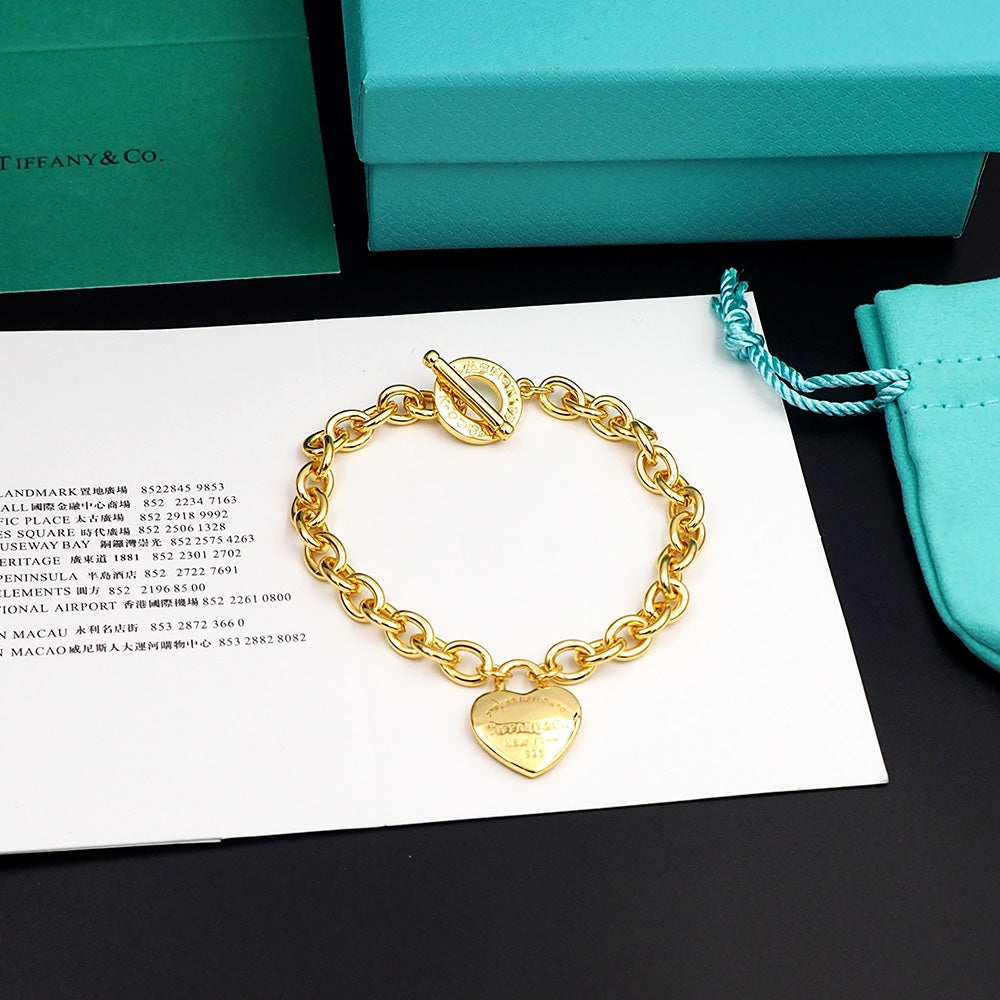 18K Tiffany Tag Chain Bracelet