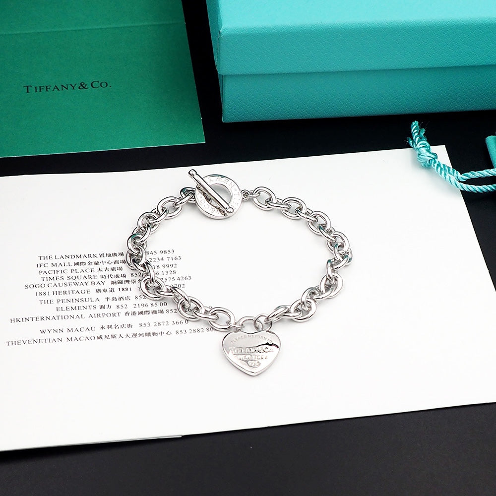 18K Tiffany Tag Chain Bracelet