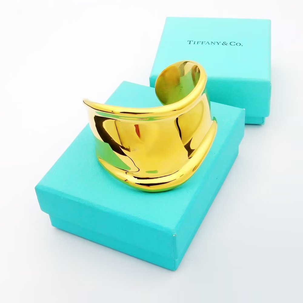 18K Tiffany Elsa Peretti Small Bone Cuff Bracelet