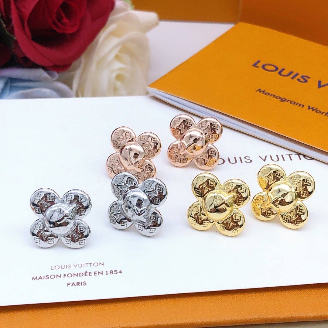 18K Louis Vuitton Vivienne Earrings