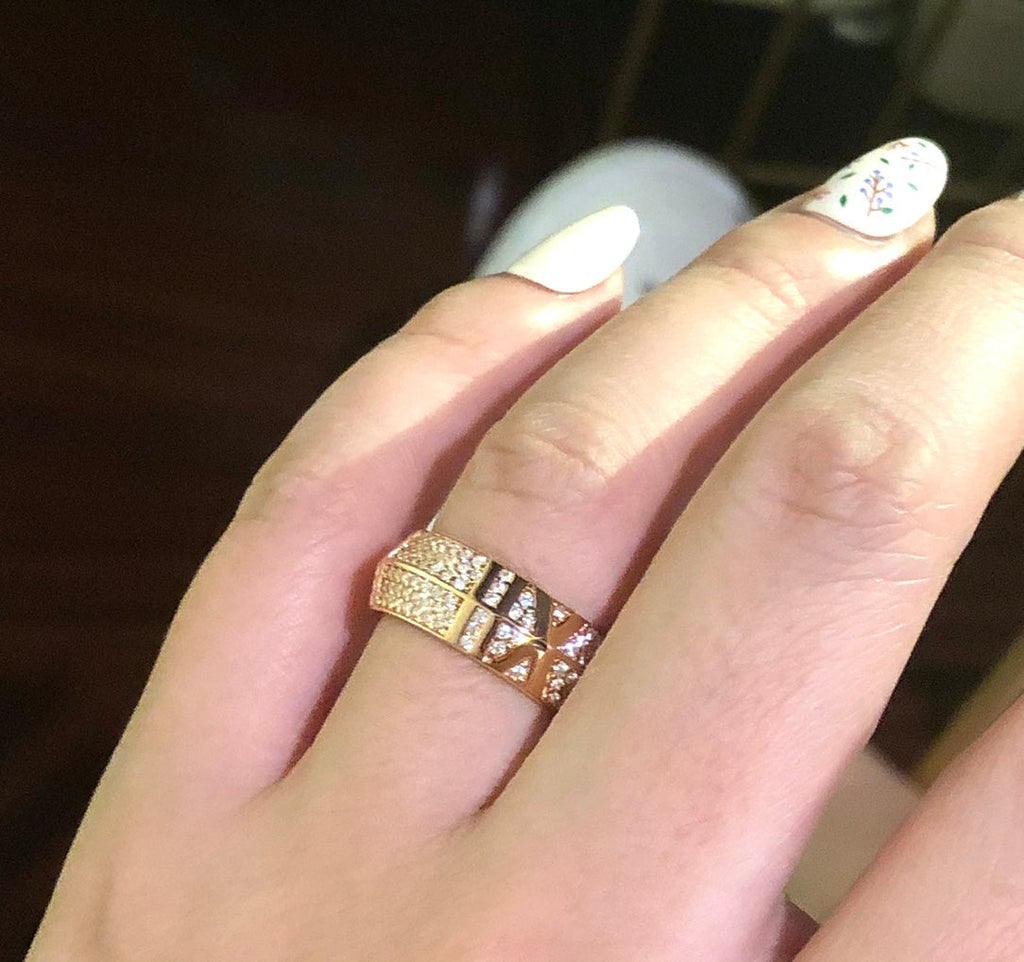 18K Tiffany Atlas x Closed Wide Ring