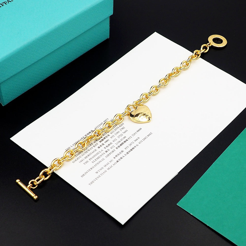 18K Tiffany Tag Chain Bracelet