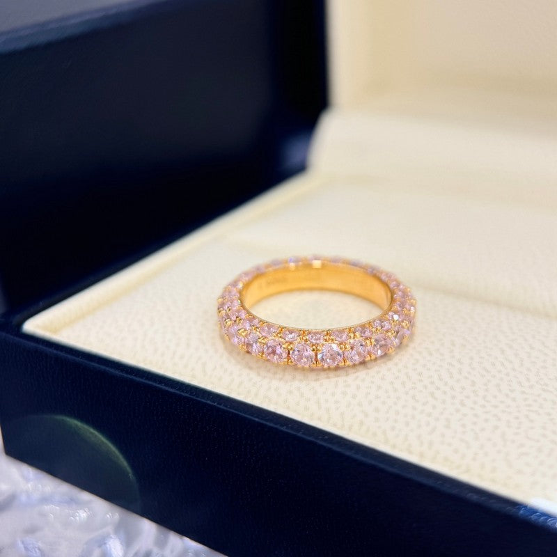 18K Tiffany Pink Crystal Ring