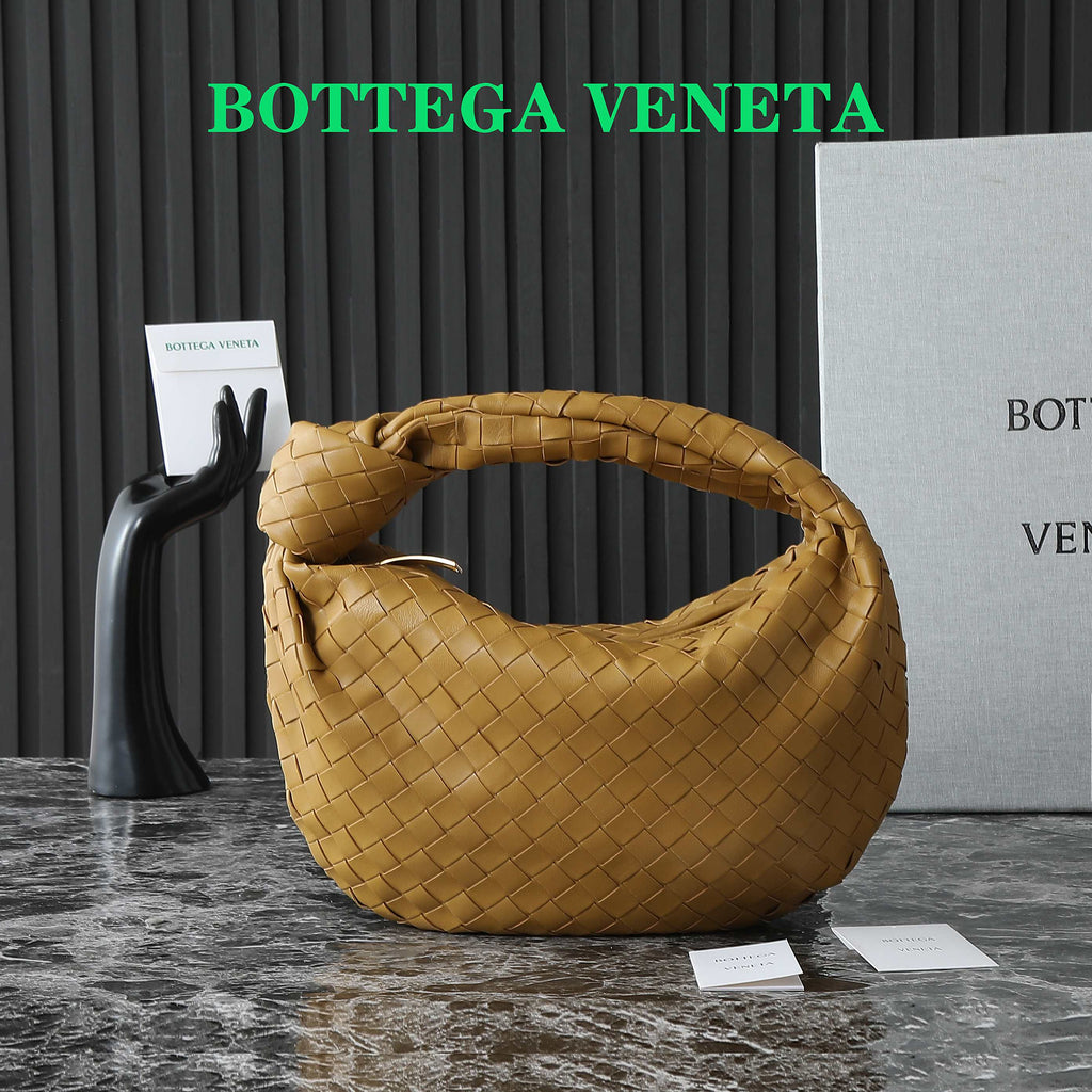 BOTTEGA VENETA 25S MINI JODIE 36 IN WARM BRONZE CALFSKIN GOLD HARDWARE