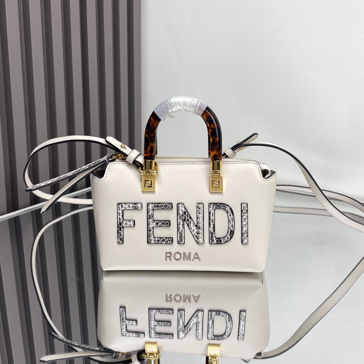 BY THE WAY MINI 18 IN WHITE LAMBSKIN GOLD HARDWARE