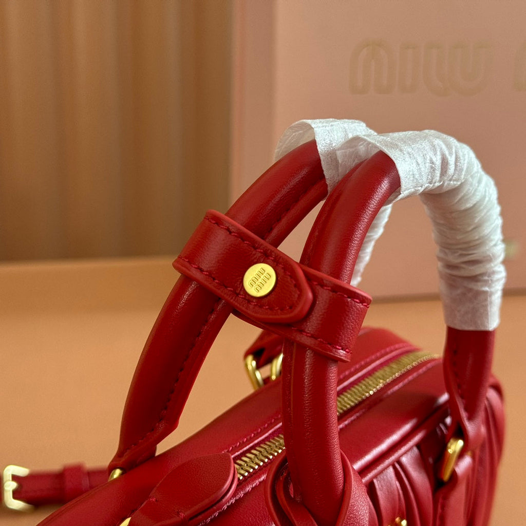 ARCADIE MINI BAG 19 VERMELHO IN MATELASSÉ NAPPA LEATHER