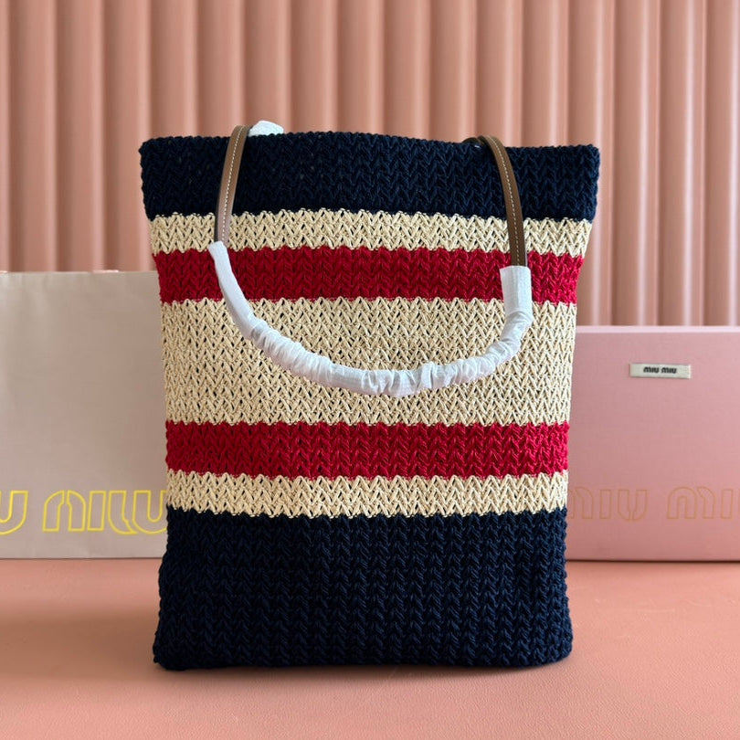 BOLSA TOTE WOVEN 38 MULTICOLOR IN RAFFIA