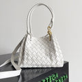BV Small Parachute 21 White Lambskin Ghw