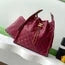 CHANEL 25C HOBO BAGS 40CM DARK RED GRAINED CALFSKIN